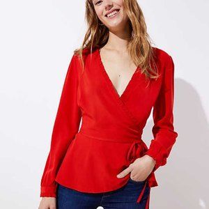 Loft Ruffle Wrap Blouse
